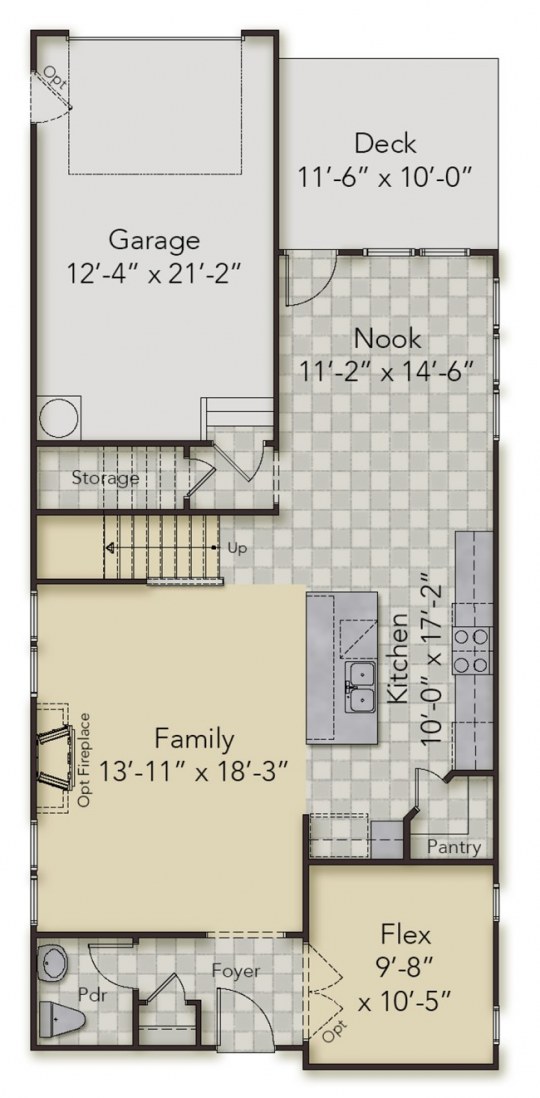 Denby Floor Plan at FoxCreek Cottage HHHunt Homes